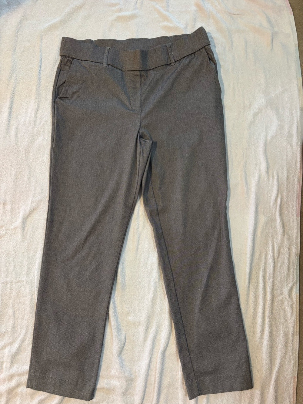 Jules & Leopold Straight Leg Pull-On Pants in Gray